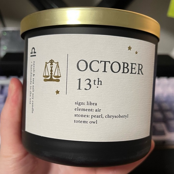 NEW Cosmic Birthday Candle 3 wick soy candle OCTOBER 13 - Picture 2 of 7